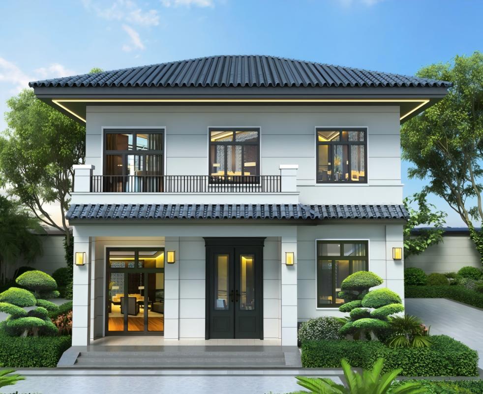 Modern prefabricated steel frame house exterior design